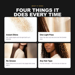 Morfose Styling Shining Spray benefits: Instant Shine, One Light Pass, No Grease
