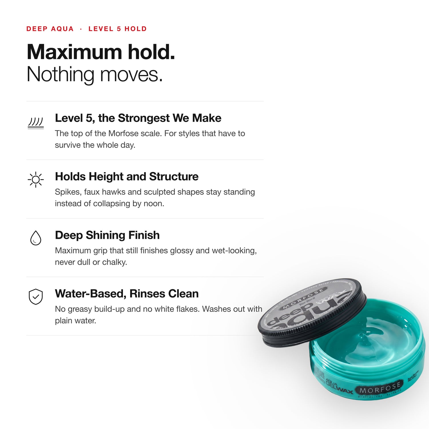 Morfose Gel Wax Deep Aqua, 5.92 Fl oz