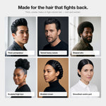 Morfose Max Aqua styled on thick, coarse, heavy or high-volume hair - men and women