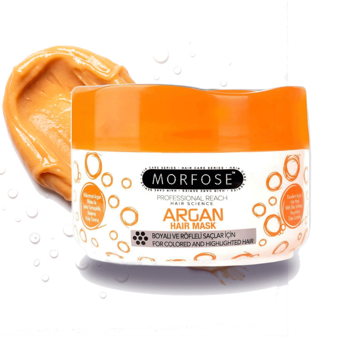 Morfose Argan hair mask jar, deep conditioning treatment, 16.9 fl oz