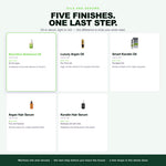 Morfose oils and serums: botanical, argan, keratin oil and two finishing serums