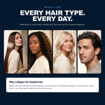 Morfose Collagen set on straight, curly, bleached and men's hair — why collagen for treated hair