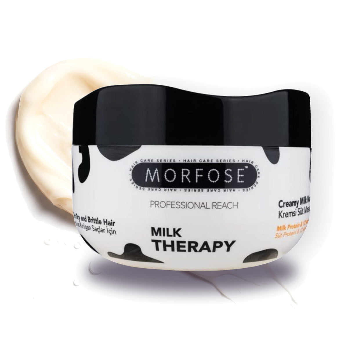 Morfose Milk Therapy hair mask jar, deep conditioning treatment, 16.9 fl oz