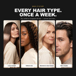 Morfose Milk Therapy hair mask on straight, curly, bleached and men's hair