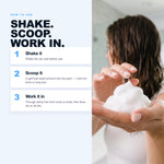 How to use Morfose Styling Hair Mousse: shake, scoop, work