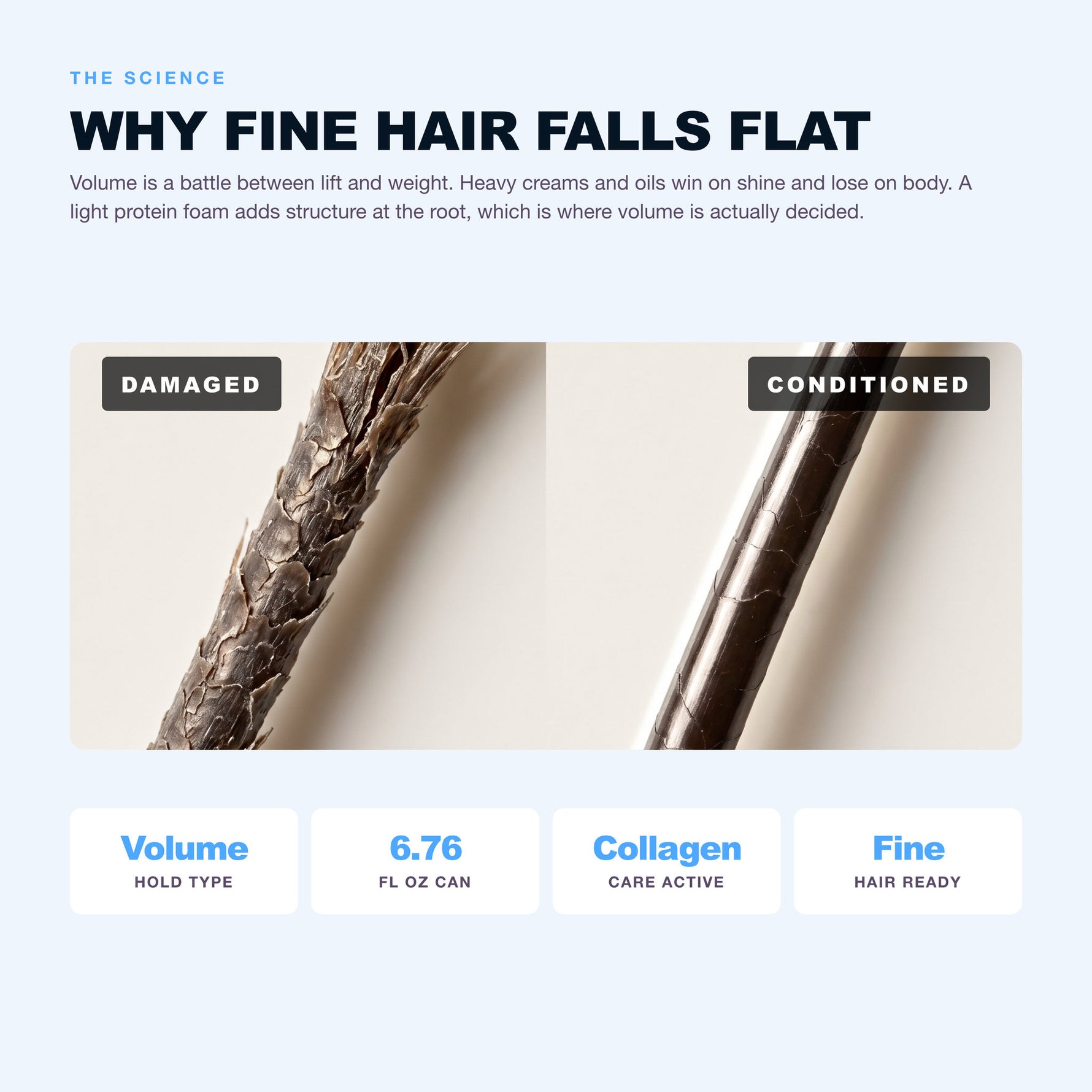 Morfose Styling Hair Mousse: why fine hair falls flat