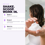 How to use Morfose Styling Hair Mousse: shake, scoop, work