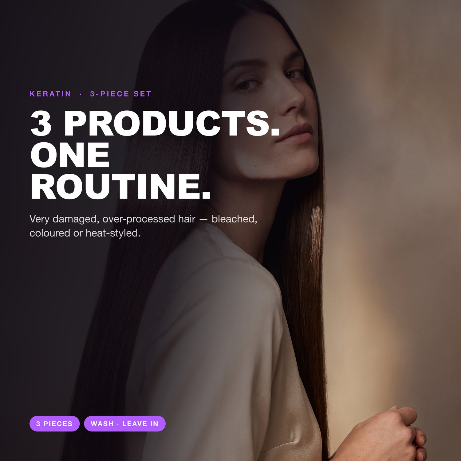 Morfose Keratin 3-piece hair care set — 3 products, one routine, one active