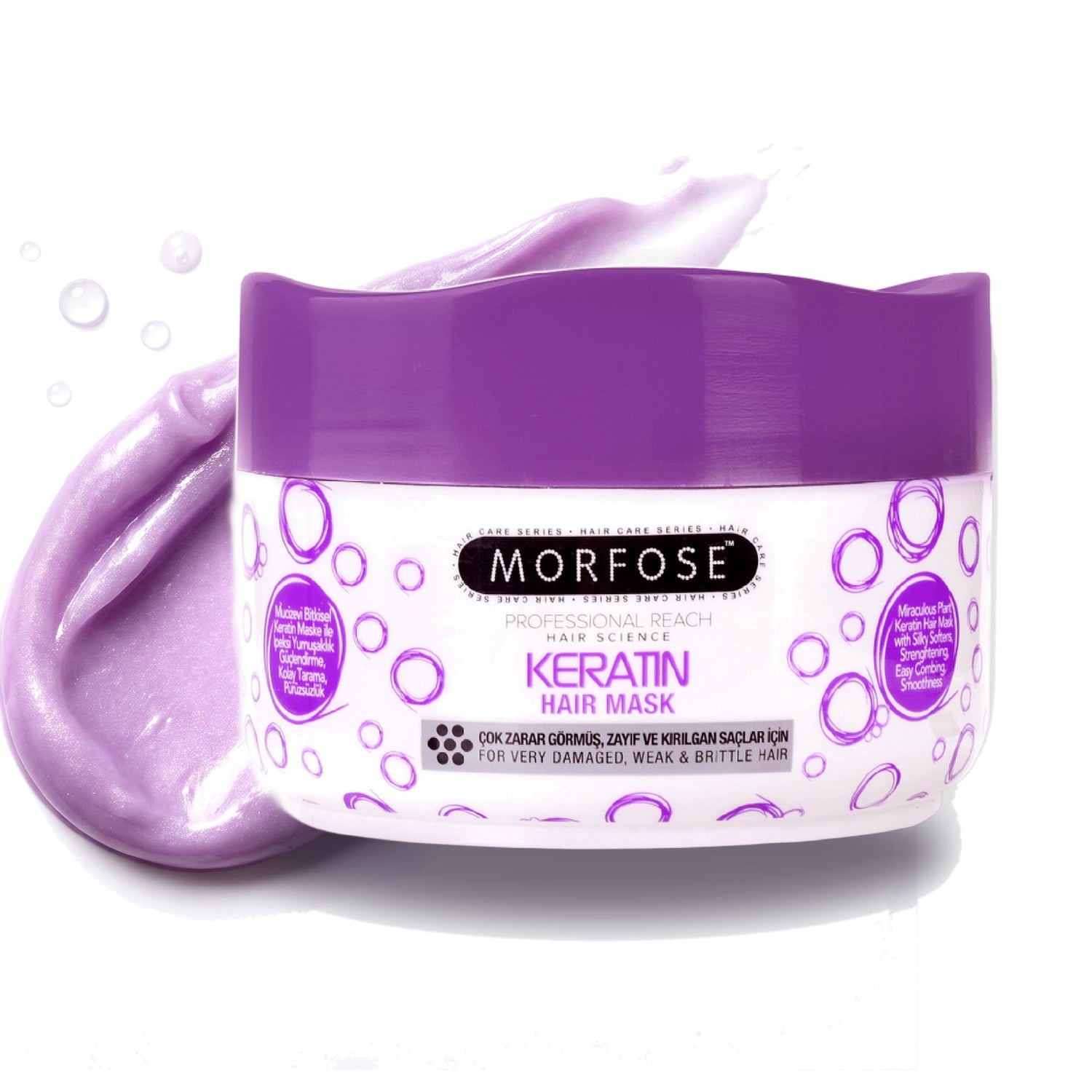 Morfose Keratin hair mask jar, deep conditioning treatment, 16.9 fl oz