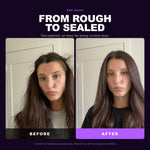 Morfose Bubbless Hair Mask Keratin before and after: hair before styling and the finished look