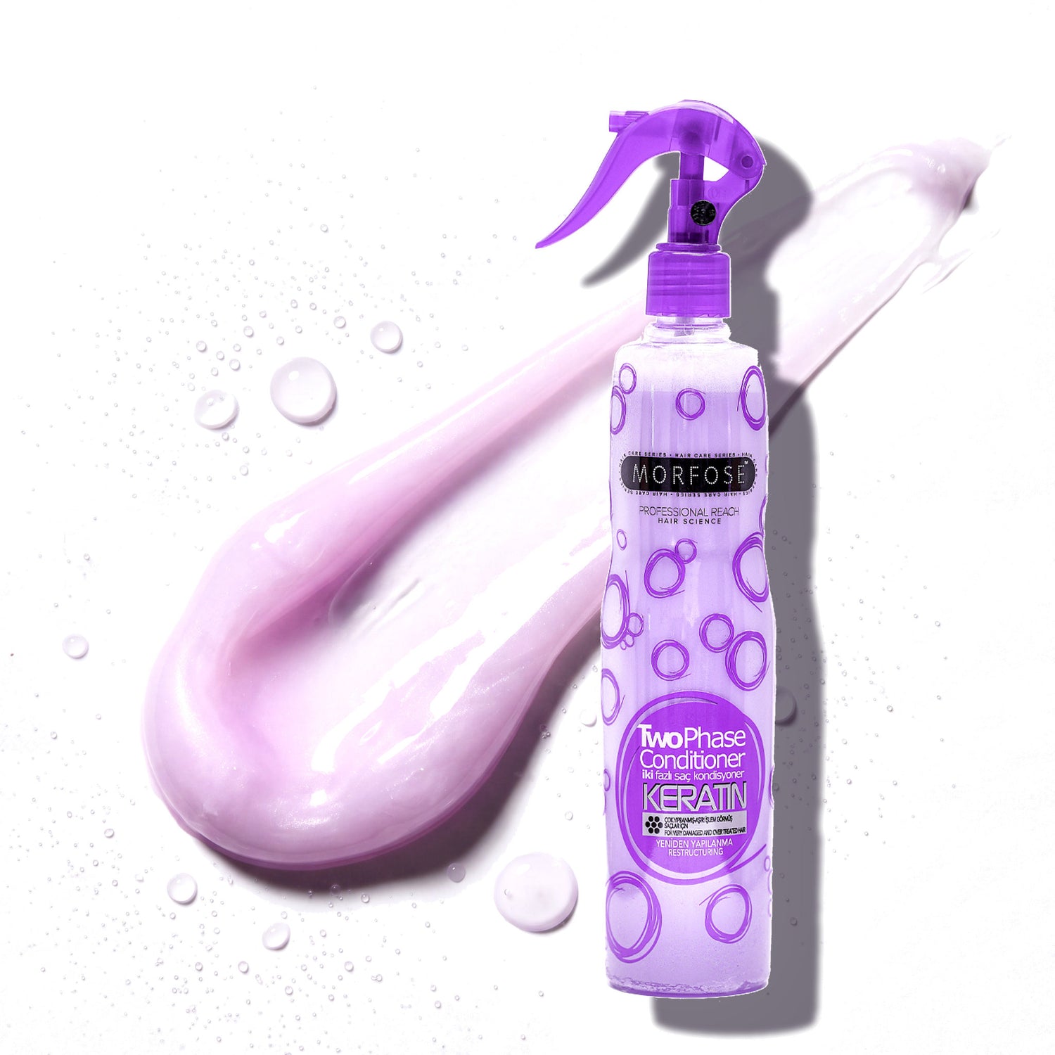 Morfose Two Phase Keratin leave-in spray, heat protection, 13.53 fl oz