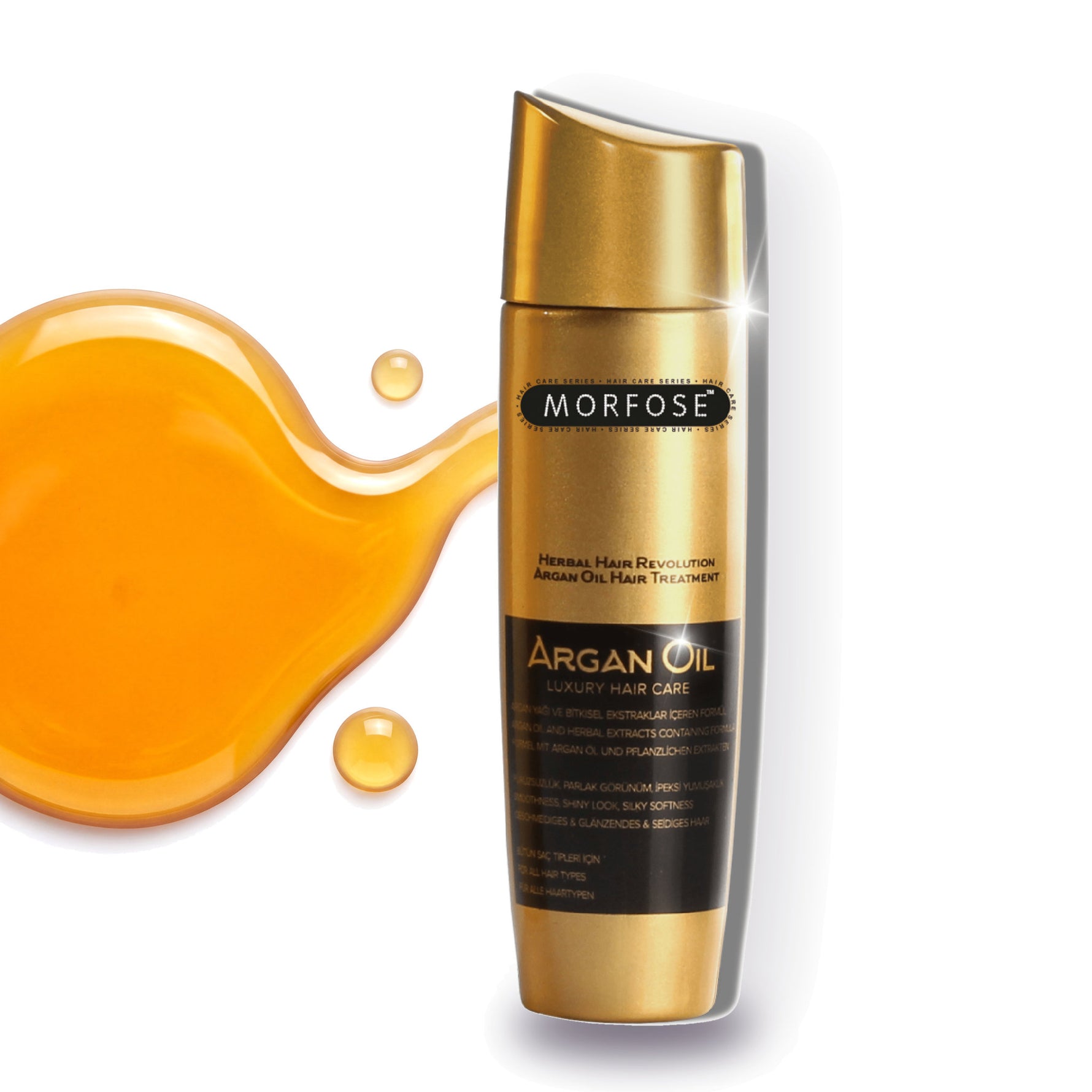 Morfose Luxury Hair Care Argan Oil product photo on a white background