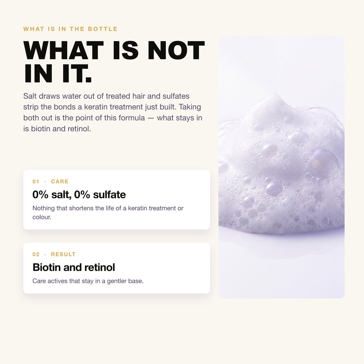 Morfose Professional Milk Biotin + Retinol Shampoo: 0% salt, 0% sulfate and biotin and retinol