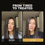 Morfose Milk Biotin No Salt Sulfate Shampoo before and after: hair before styling and the finished look