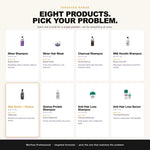 Morfose targeted range: silver, charcoal, keratin, biotin, quinoa and scalp care