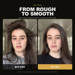 Morfose Milk Keratin Shampoo before and after: hair before styling and the finished look