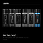 The six Ossion scents side by side, Ocean Wave in colour
