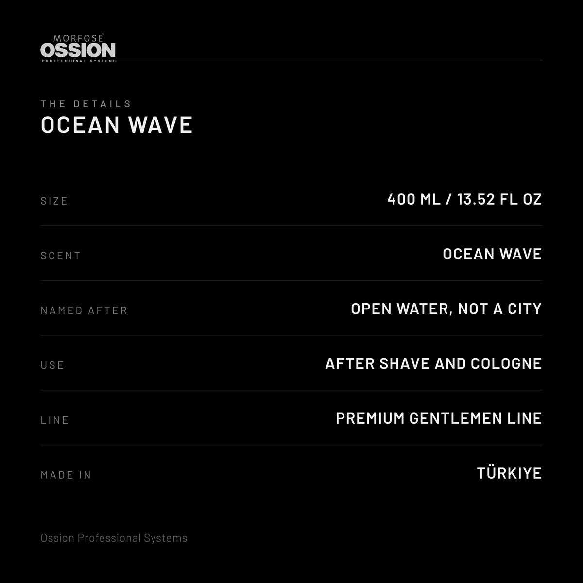 Ossion Ocean Wave After Shave: size, scent, use and country of origin