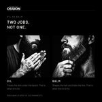 Beard oil treats the skin, Ossion Beard Balm shapes the hair