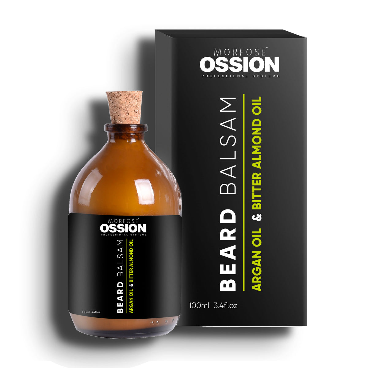 Ossion Beard Balsam bottle, 100 ml, on a white background
