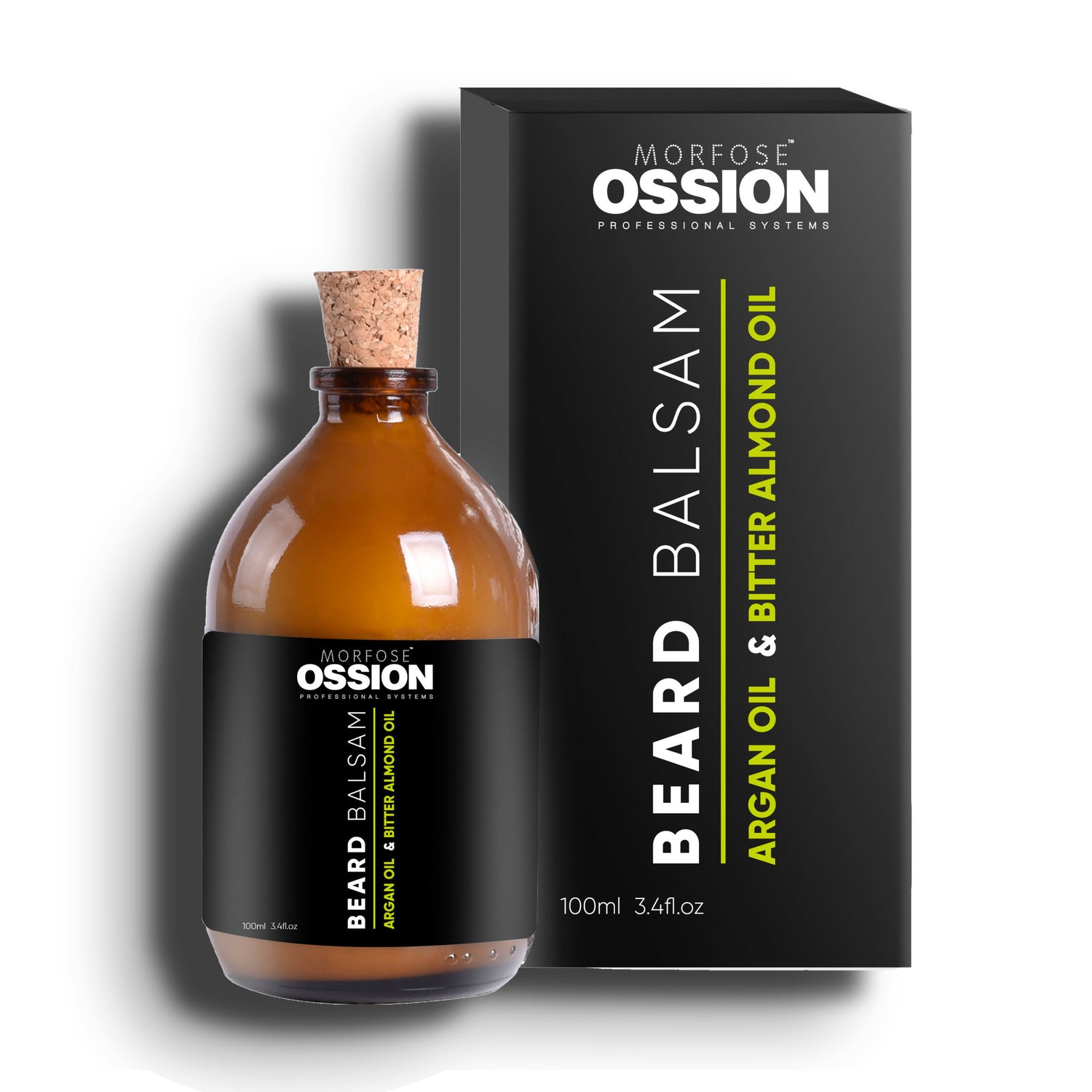 Ossion Beard Balsam bottle, 100 ml, on a white background