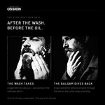 Ossion Beard Balsam goes on after the wash and before the oil