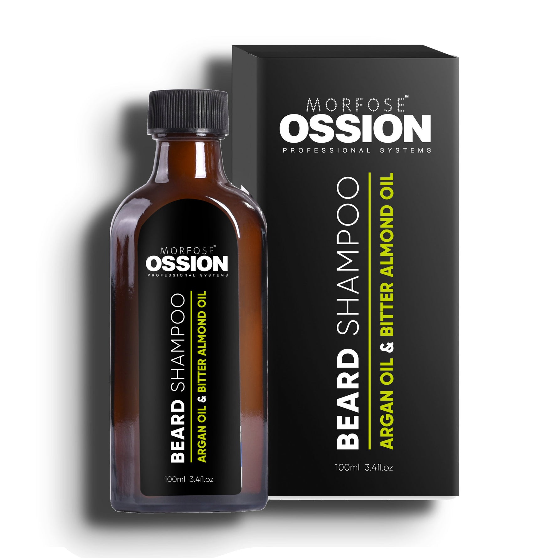 Ossion Beard Shampoo bottle, 100 ml, on a white background