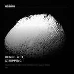 A dense lather of Ossion Beard Shampoo on black
