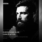 Portrait of a man with a clean, well-kept full beard