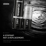 Ossion Dry Shampoo can resting on rippling water