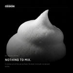 A peak of Ossion Color Mousse foam on black