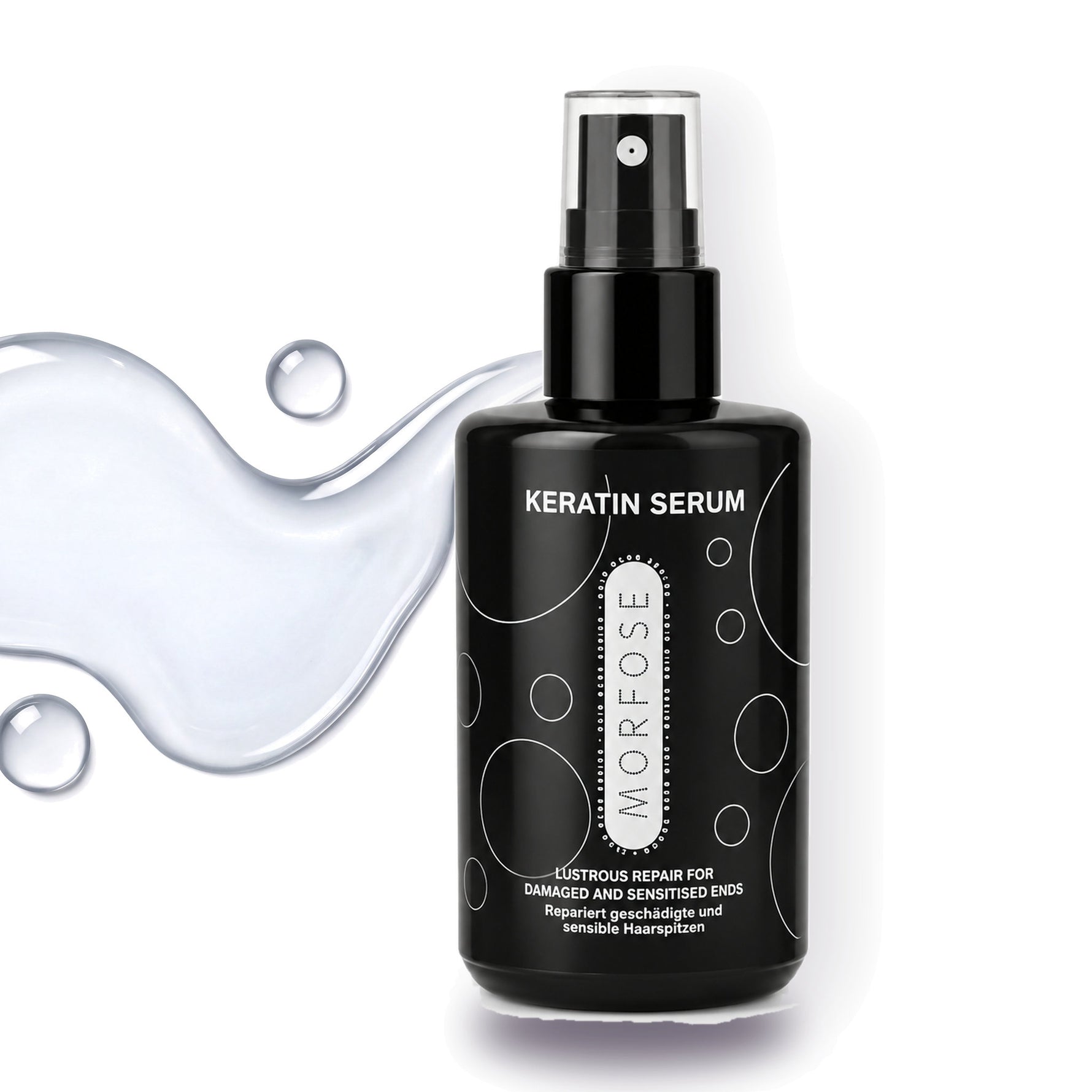 Morfose Hair Serum Keratin Black product photo on a white background