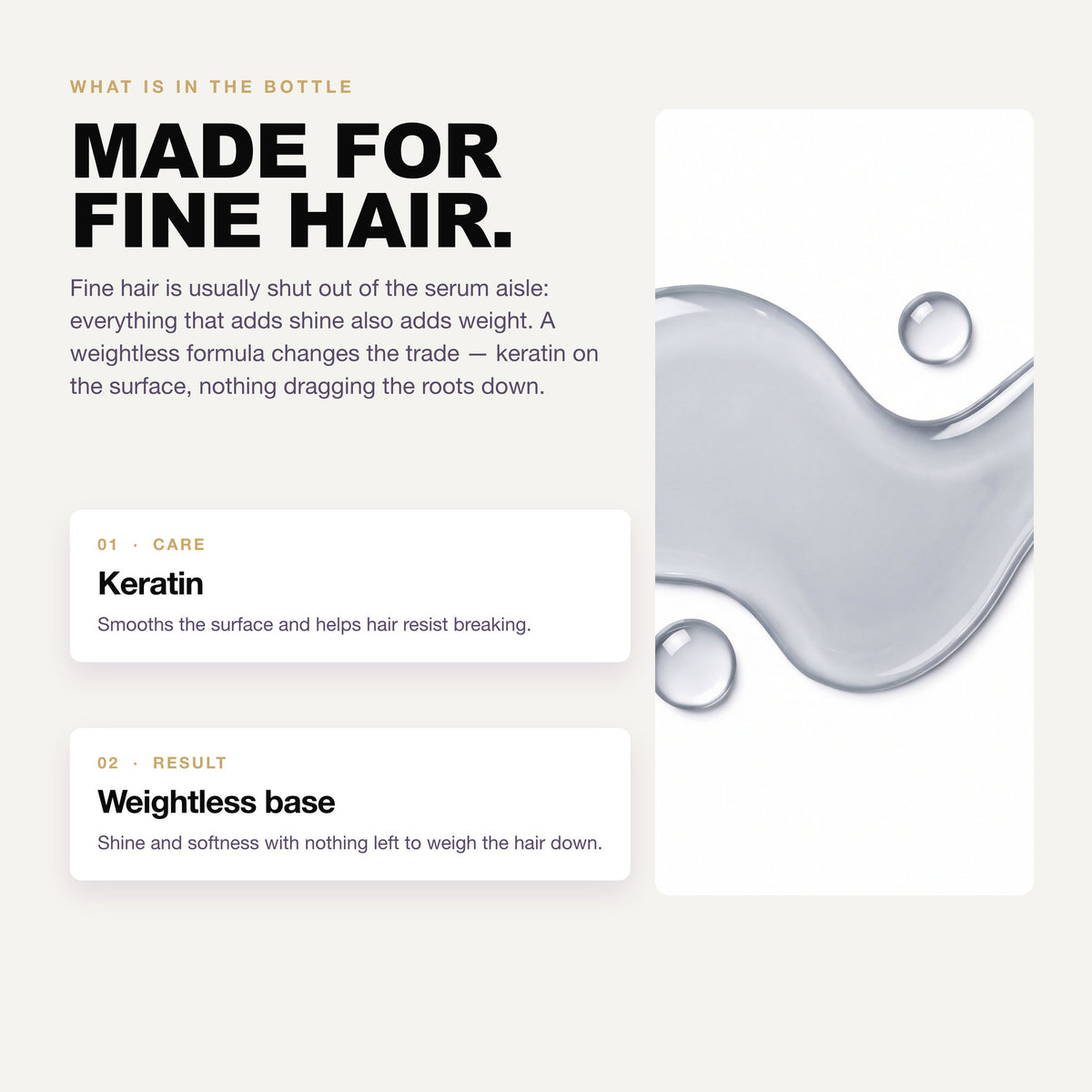 Morfose Oils and Serums Smoothing Serum: keratin and weightless base