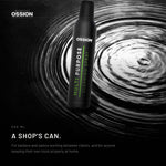 Ossion Cleaning Spray can resting on rippling water