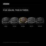 Five Ossion hold levels compared, Extra Hold highlighted