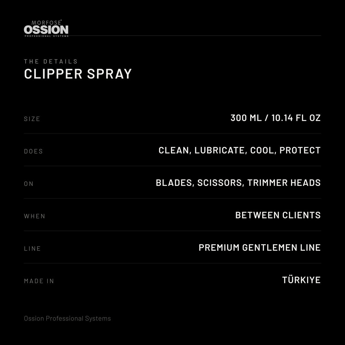 Ossion Clipper Spray: size, what it does, what it is for and origin