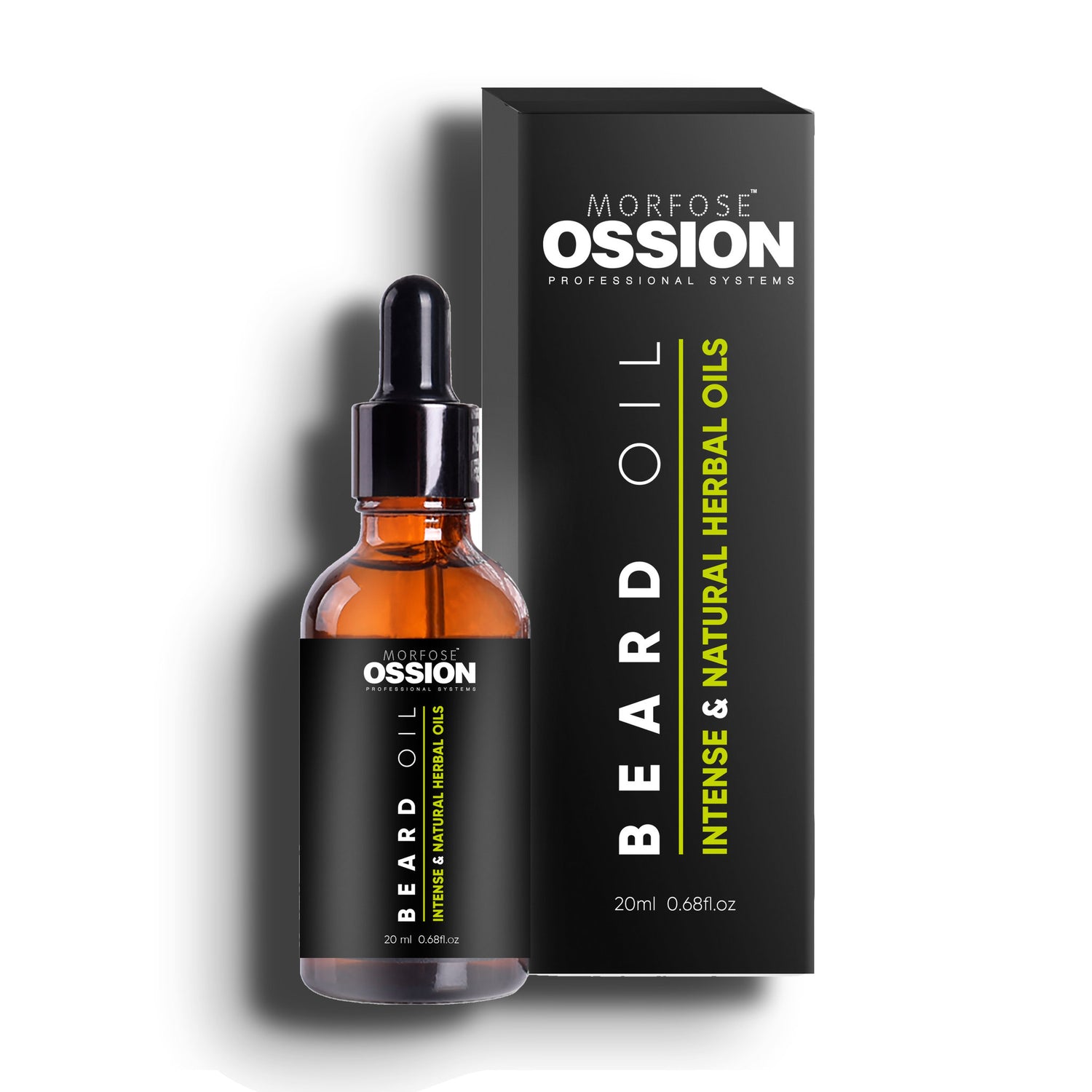 Ossion Beard Oil bottle, 20 ml, on a white background