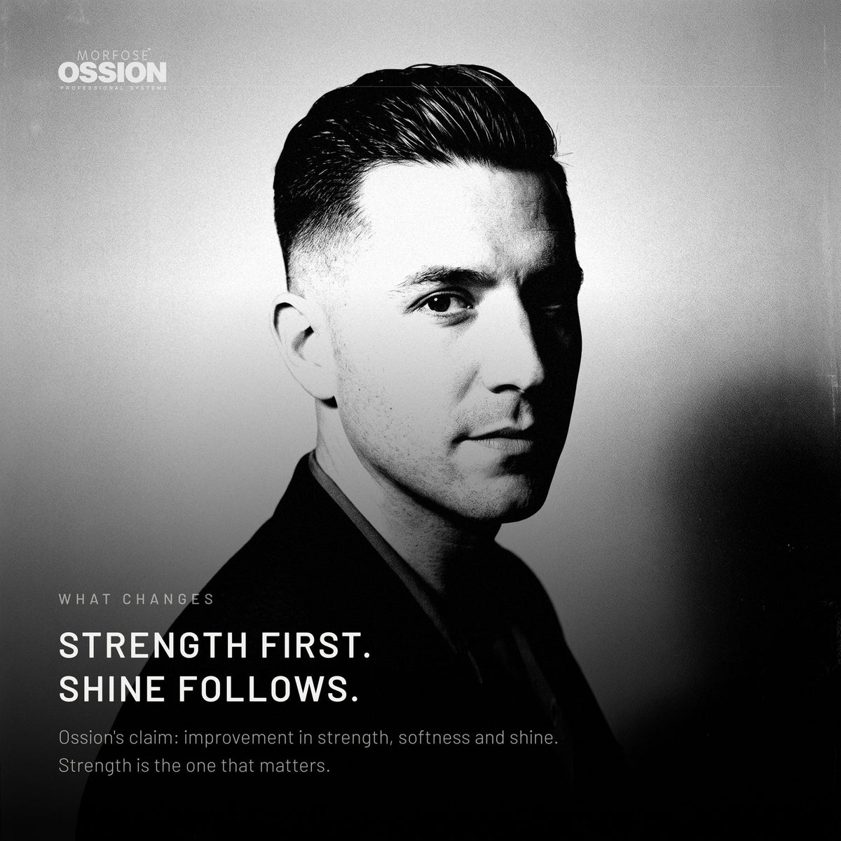 A man with strong, healthy-looking coloured hair