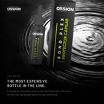 Ossion Bond Plex bottle resting on rippling water
