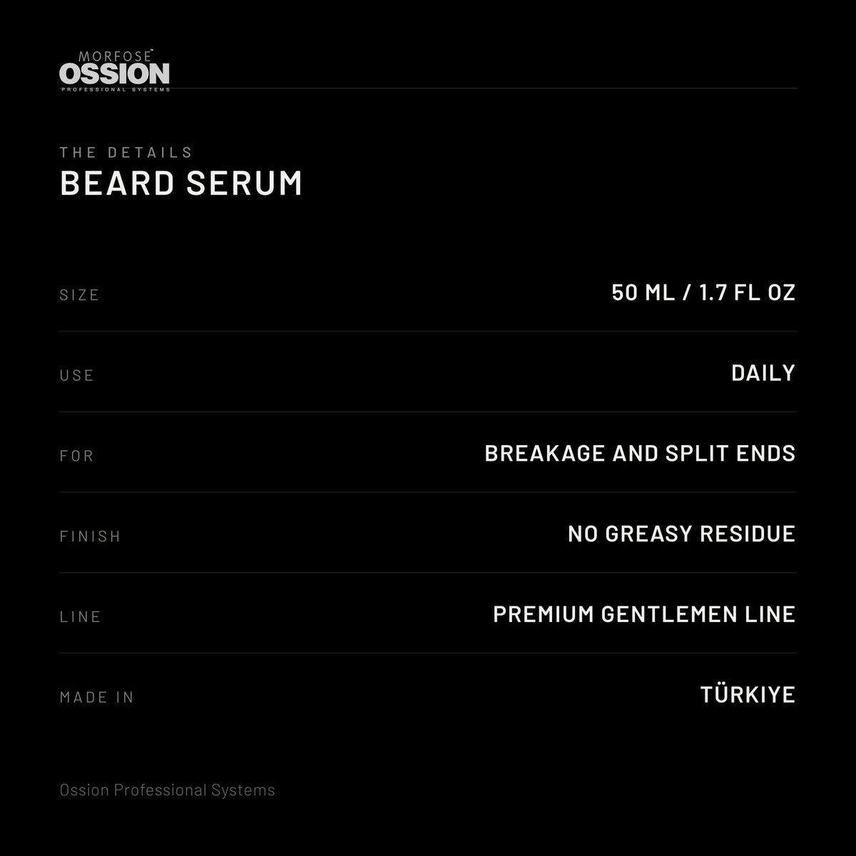 Ossion Beard Serum: size, daily use, what it is for and origin