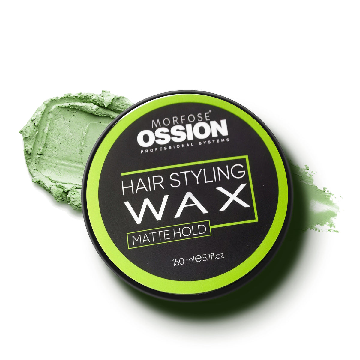 Ossion Matte Hold Wax tin, 150 ml / 5.1 fl oz, on a white background