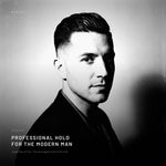 Ossion Mega Hold Wax — portrait of a man with the slicked-back look this wax holds