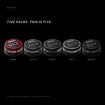 Ossion Mega Hold Wax — five hold levels compared, Mega Hold highlighted