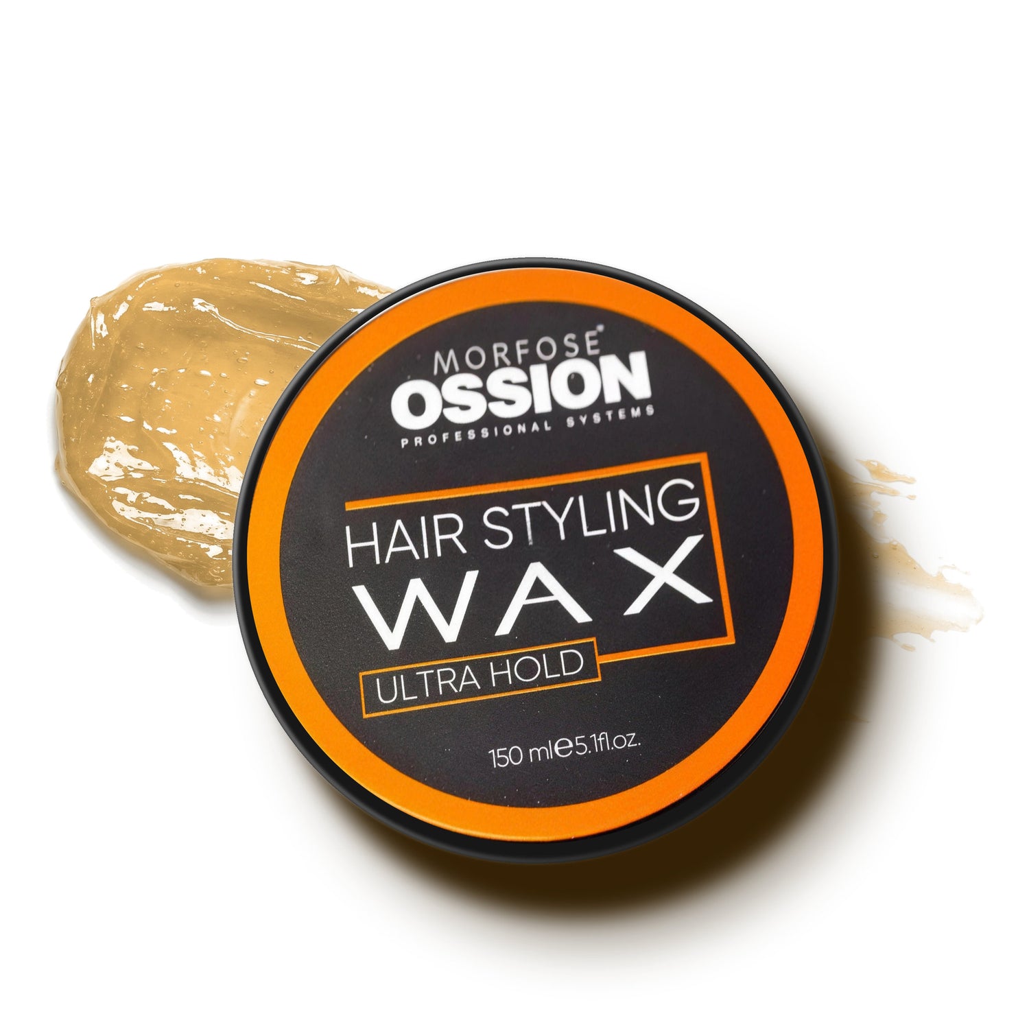 Ossion Ultra Hold Wax tin, 150 ml / 5.1 fl oz, on a white background