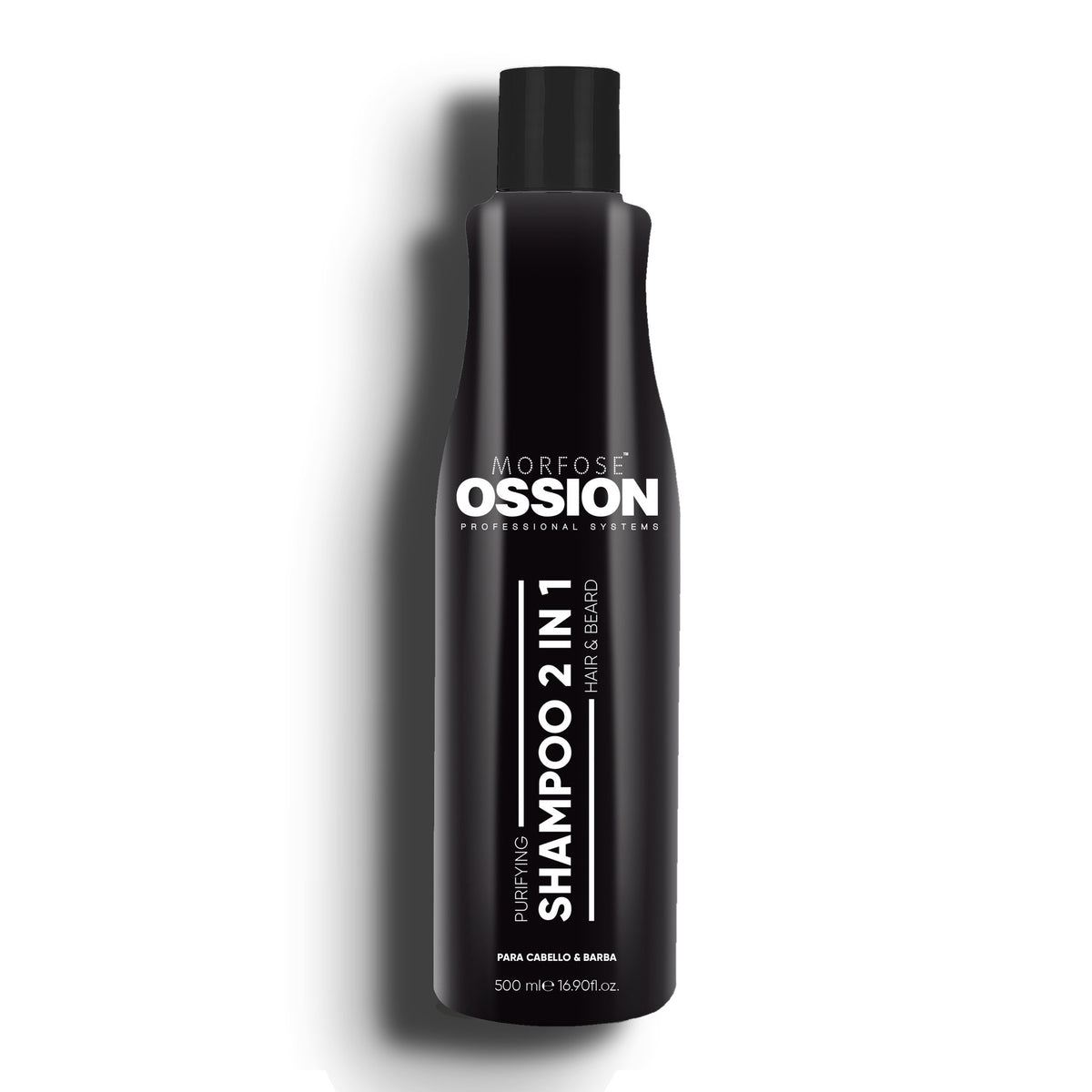 Ossion 2-in-1 Purifying Shampoo bottle, 500 ml, on a white background