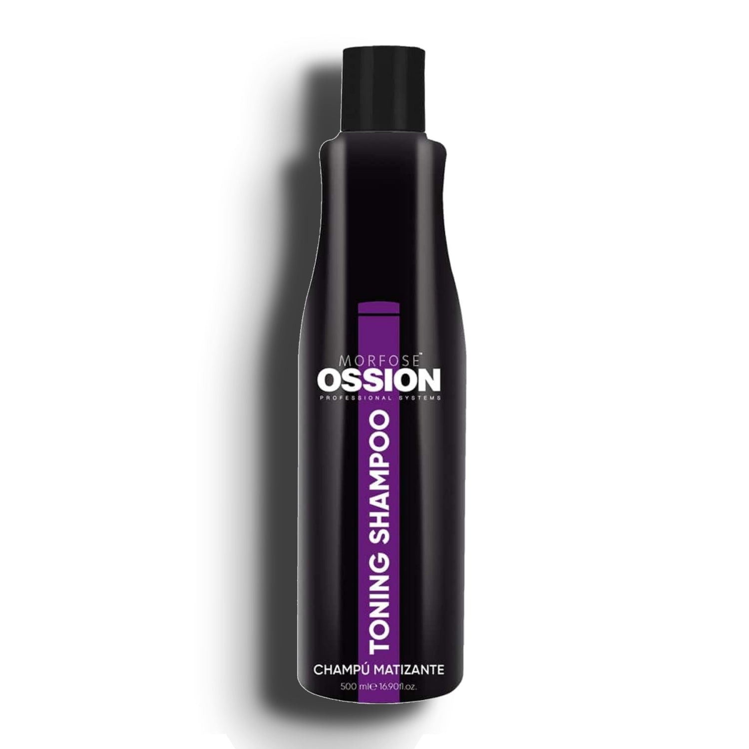 Ossion Toning Shampoo bottle, 500 ml, on a white background