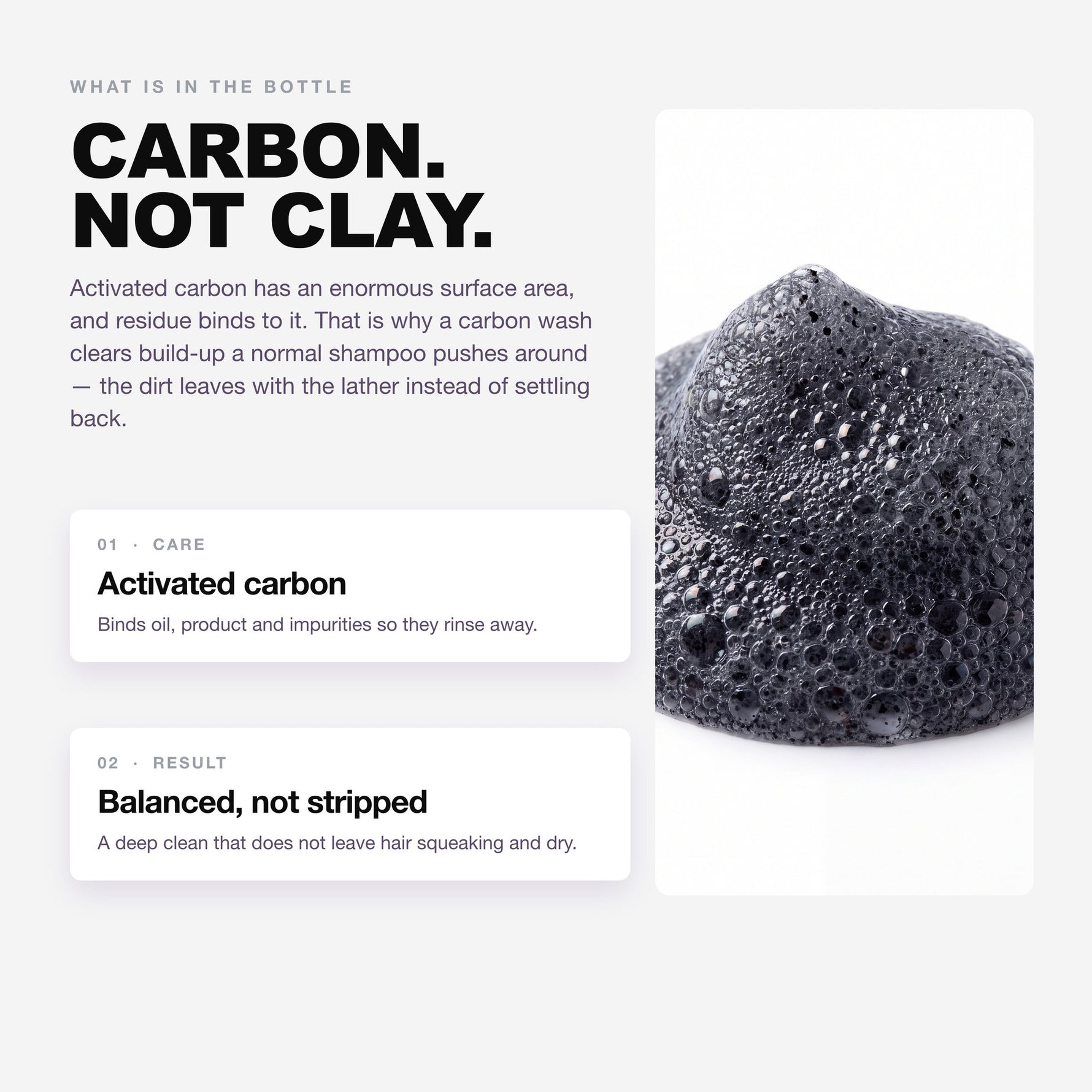 Morfose Professional Charcoal Shampoo: activated carbon and balanced, not stripped