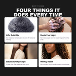 Morfose Professional Charcoal Shampoo benefits: Lifts Build-Up, Roots Feel Light