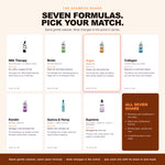Morfose shampoo range, seven formulas, Argan highlighted