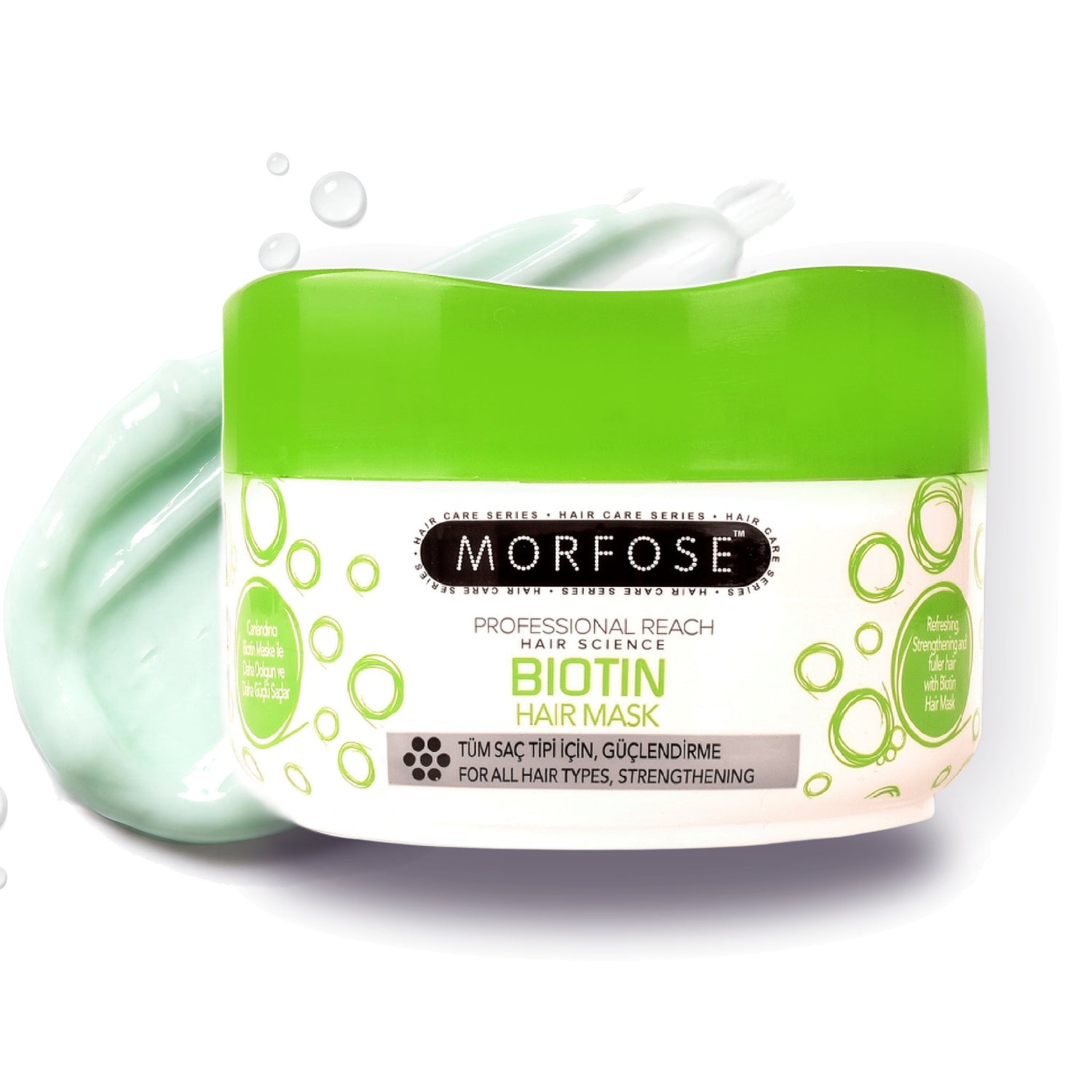 Morfose Biotin hair mask jar, deep conditioning treatment, 16.9 fl oz